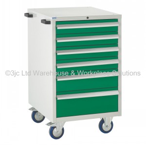 Euroslide Storage Cabinet Mobile 6 Drawers